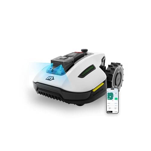 MAMMOTION YUKA Mini 500 Robot Tondeuse sans Fil Périphérique, NetRTK+Vision, Aucune Antenne RTK Requise, Recommandé 500 m², Max. 700 m², Pente à 50%, Cartographie Automatique, avec Module 4G