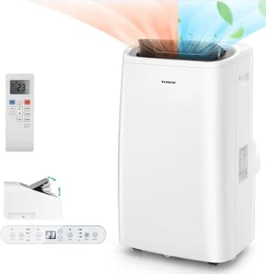 INFINITON Climatiseur Mobile pour la maison et bureau, avec Tuyau d'évacuation.