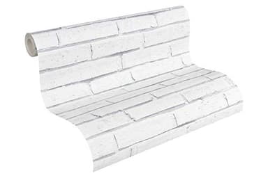 A.S. Création Papier peint Authentic walls grisaille blanc 10,05 m x 0,53 m 301692