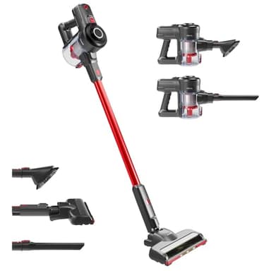 H.Koenig Aspirateur Balai sans Fil 2-en-1 UP600, Léger, Puissant 155W, Brosse LED, 22.2V, Autonomie Jusqu'à 50 min, Nettoyage Sols, Tapis, Voiture, Poils d'Animaux