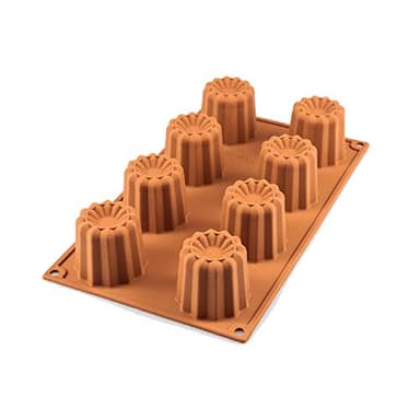 silikomart | SF050 Moule en Silicone pour BORDELAIS Monoportions, antiadhésif, 9 cavités, Lot de 1 Moule à gâteau, Ø 55 h 50 mm, Made in Italy