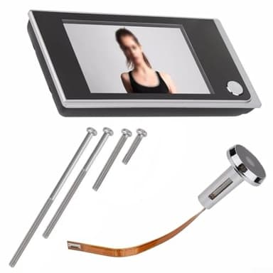 Feeshoppher Judas de porte numérique sans fil avec écran HD 720p de 8,9 cm - Grand angle de vision de 120° - Caméra de sécurité anti-effraction pour entrée de maison - Surveillance 24h