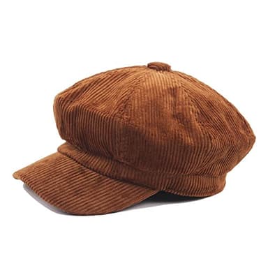 ZHINIAN Casquette gavroche en velours côtelé pour homme et femme - Vintage classique - 8 panneaux - Béret plat - Pour l'extérieur, les voyages, la pêche, café, taille unique