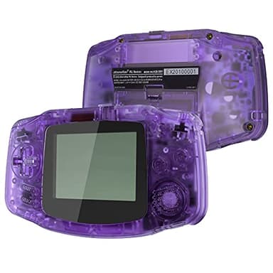 eXtremeRate Coque Série Transparente avec Boutons Cover Complete pour Gameboy Advance GBA, Compatible avec IPS et LCD Standard, Console et écran IPS Non Incluse-Violet Transparent