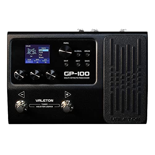 Valeton Multi Effets Pédale Guitare Processeur avec d'Expression 140 effets intégrés 198 préréglages Modélisation d'amplis Looper Prise IR OTG de fournisseurs tiers pour la diffusion en direct GP-100