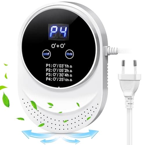 ICARE Générateur d'ozone Purificateur d'air, Générateur d'ion Négatif, Stérilisateur d'odeurs, Ioniseur d'air pour Chambre, Salle de Bain, Cuisine, Animaux Domestiques, Formaldéhyde, Odeur, Voiture