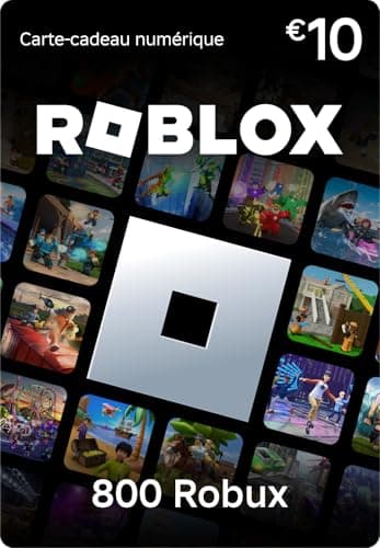 Carte Cadeau Roblox - 800 Robux (article virtuel exclusif inclus] (Code digital pour ordinateur, téléphone, tablette, Xbox One, Xbox Series X|S, Oculus Rift et HTC Vive)
