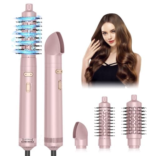 Brosse Soufflante Rotative avec 3 Accessoires, Brosses Électriques et Soufflantes, Brosse Chauffante pour Sécher Boucler Lisser Donner du Volume et Coiffer, pour Tous les Types de Cheveux,fer à friser