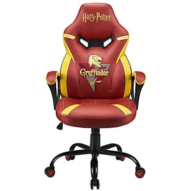 Harry Potter – Chaise gaming ou de bureau, fauteuil gamer pop pour enfant, assise à bascule confortable, appui-tête et accoudoirs intégrés, dossier ergonomique, hauteur réglable