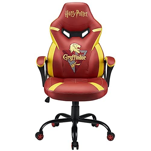 Harry Potter – Chaise gaming ou de bureau, fauteuil gamer pop pour enfant, assise à bascule confortable, appui-tête et accoudoirs intégrés, dossier ergonomique, hauteur réglable