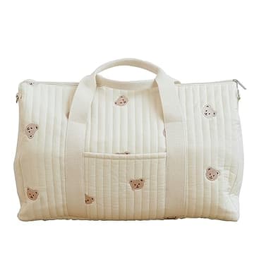 EHOTER Sac De Maternité Pour Bébé Sac Matelassé Ppy Maternité Packs Grande Capacité Couche Maternelle Maman Toilette Bagage Sac Maman Voyage Fourre-Tout Cadeau Pour La Mère (Ours)