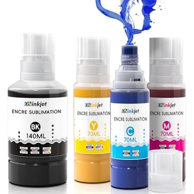 Osinkjet Encre Sublimation Compatible avec Epson Ecotank ET-2876 ET-1810 ET-2826 ET-2861 ET-2870 ET-2871 ET-2865 ET-15000 ET-2810 ET-2856 ET-2870, Encre a Sublimation Eco Tank
