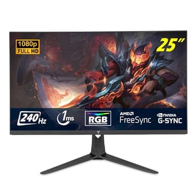 Moniteur Gaming Plat YEYIAN Avance 25" FHD | 1920x1080 | Panneau LED VA | Effets RGB | Angle de Vue 178° | Contraste 3000:1 | 240 Hz | Format 16:9 | 16,7 Millions de Couleurs | Temps de Réponse 1 ms |