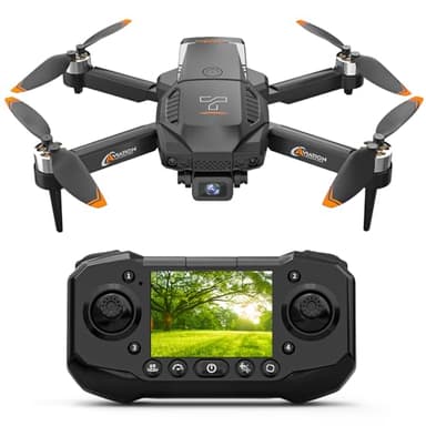 F205 Drone avec camera, Moteur sans balais FPV Drone avec écran 2.4 inch adulte, Auto-Hover, Contrôle gestuel, 8GB SD Card with Card Reader, One-Key Start for Beginner