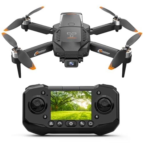 F205 Drone avec camera, Moteur sans balais FPV Drone avec écran 2.4 inch adulte, Auto-Hover, Contrôle gestuel, 8GB SD Card with Card Reader, One-Key Start for Beginner