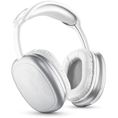 Music Sound | Casque Bluetooth MAXI2 | Casque Bluetooth 5.0 sans Fil - Play Time 22h - Charging Time 1,5h - Microphone intégré - Commandes sur Le pavillon et Bandeau réglable, Couleur Blanche