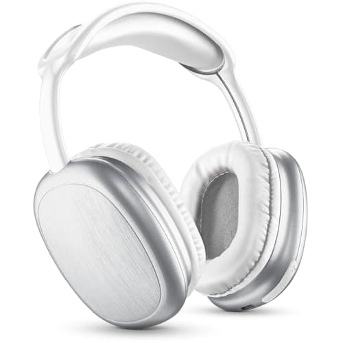Music Sound | Casque Bluetooth MAXI2 | Casque Bluetooth 5.0 sans Fil - Play Time 22h - Charging Time 1,5h - Microphone intégré - Commandes sur Le pavillon et Bandeau réglable, Couleur Blanche