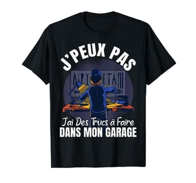Idée Cadeau Pour Père Bricoleur Humour Papa Bricoleur J'peux Pas Cadeau Garage T-Shirt Noir Casual Graphique Homme Passionnés de bricolage et de garage T-shirt Small
