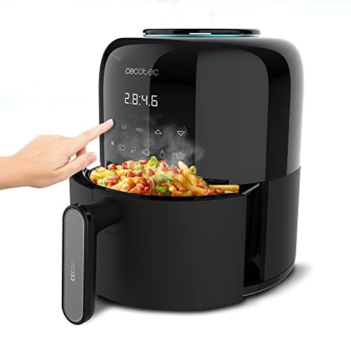 Cecotec Friteuse à Air sans Huile de 2,5L Air Fryer Cecofry Pixel 2500 Touch. 1200W, Tactile et Compacte, Minuterie, Contrôle de Température, Technologie PerfectCook, Pieds Antidérapants.