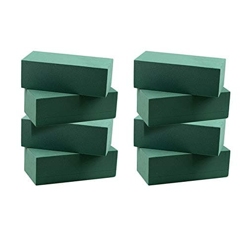 Lot de 8 blocs de mousse florale humide en polystyrène vert pour arrangement floral - 23 × 10,5 cm