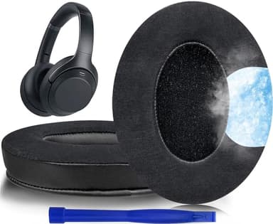 SOULWIT Gel de Refroidissement Mousse Coussin Coussinets pour Sony WH-1000XM3 (WH1000XM3) Casque Supra-auriculaire, Coussinets d'oreille avec Mousse d'isolation Acoustique Haute densité