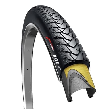 Fincci Pliable Pneu Velo 700x35c, 37-622 avec Protection Antiponcture Anti Crevaison 1mm, 60 TPI - pour Électrique Route Hybrid Velo VTC Gravel Bicyclette avec Pneus 700c, 28-29 inch