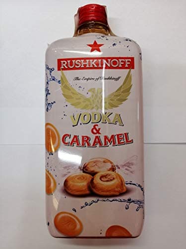 Vodka Caramel Rushkinoff Bouteille en plastique 1 litre 18% d'alcool