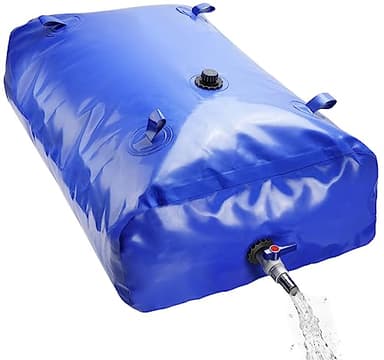 Récupérateur d'eau Citerne Eau de Pluie Borsa dell'acqua Sac à Eau Mobile Sac à Eau extérieur avec Valve de Sortie et Tapis antidérapant I bidon d'eau Pliable en PVC Extra résistant I réutilisable