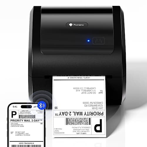 Phomemo D520BT Imprimante d'étiquettes Bluetooth 4 x 6 - Imprimante Thermique DHL, Étiquettes d'expédition, Imprimante pour Colis d'expédition, Compatible avec Ebay, Amazon, Etsy, Ups, Wish, Shopify