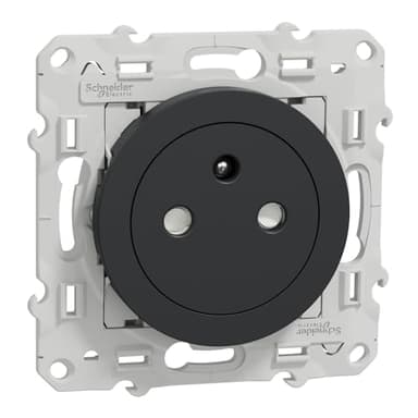 Schneider Electric - Odace - prise de courant 2P+T affleurante - anthracite - connexion rapide - S540052