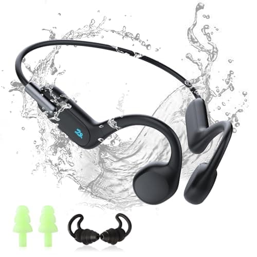 HIFI WALKER-Casque à Conduction Osseuse, IPX8 Ecouteur Natation avec Lecteur MP3 Intégré de 32 Go, Écouteurs Bluetooth 5.3 Casque sans Fil, Idéal pour Course à Pied, Cyclisme, Fitness et Bureau