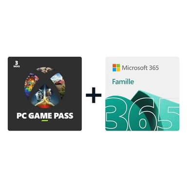 Abonnement Xbox Game Pass pour PC 3 Mois | Win 10 PC | Code jeu à télécharger + Microsoft 365 Famille | jusqu’à 6 utilisateurs | 1 an | Code d'activation - envoi par email