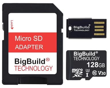eMemoryCards 128 Go U3 100 Mo/s Ultra Rapide microSD Carte mémoire pour Caméra CC de EZVIZ C6N, C1C, C6CN, C6TC, LC1C, C3A, C3N, C3X, C3WN, C3W, DB1, DB1C