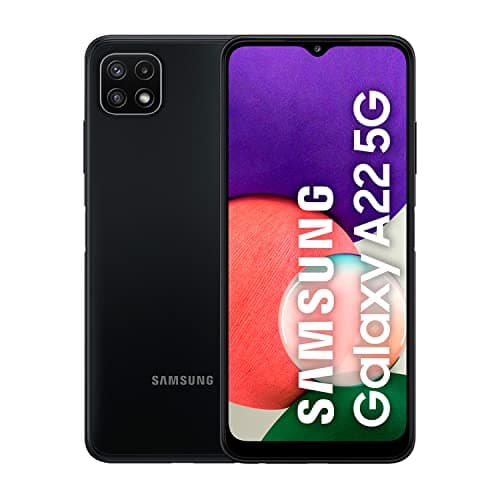 Samsun Galaxy A22 5G Téléphones portables 128 Go 6,6 Zoll (16,8 cm) Dual-SIM Android 11 Gris (reconditionné)