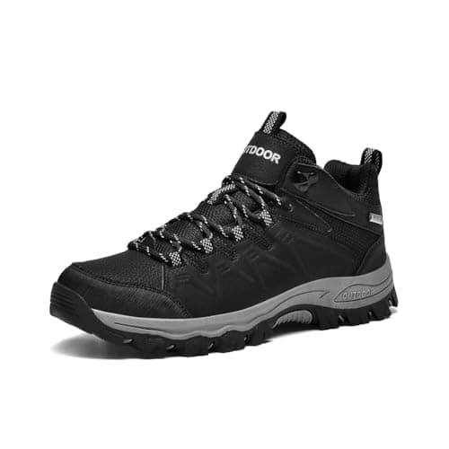 Trcloltc Chaussures de randonnée imperméables pour homme - Chaussures de trekking et de sport légères, Noir (2399), 44 EU