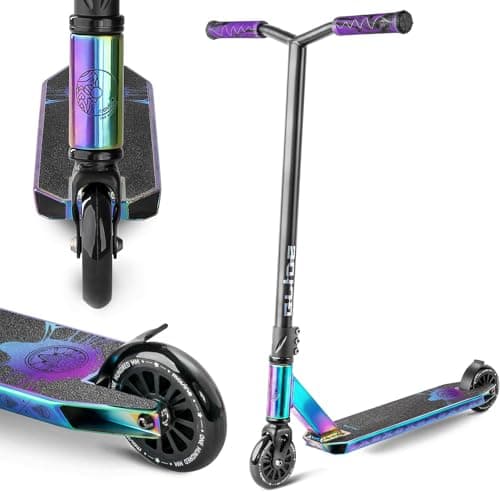 Trottinette Freestyle Movino Glide Roulements ABEC 9 Trottinette Résistante aux Acrobaties Pro Stunt Scooter Roues de 100mm Poids 3,3kg Aluminium 6061