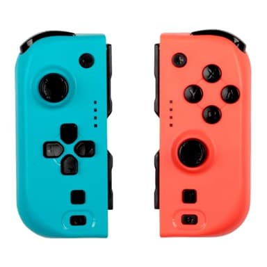Konix Paire de manettes Joypads pour Nintendo Switch et Switch OLED - Autonomie 8 h - Fonction vibration - Bleu et rouge