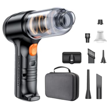 SEALIGHT Aspirateur à Main, 4 in 1 Aspiration Super Puissante Aspirateur Voiture Puissant sans Fil, Moteur sans Balais, Mini Aspirateur de Voiture avec Boîte de Rangement pour Canapé Maison Voiture