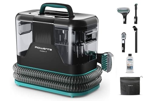 Rowenta, Clean it, Shampouineuse, Détacheur nettoyeur de tache, Rapide et facile, Intérieur de voiture, 750W, IN5020F0, Bleu/Noir