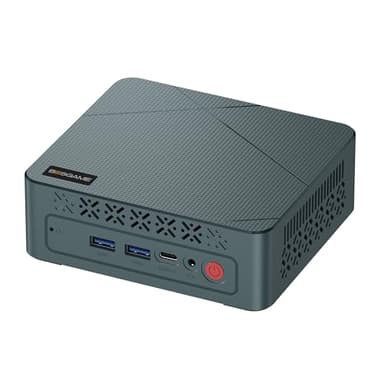 BOSGAME E2 Windows 11 Pro Mini PC pour Les Entreprises, AMD Ryzen 5 3550H, 4C/8T jusqu'à 3,7 GHz, 16G DDR4 RAM, 512G PCIe 3.0 SSD, Triple Affichage 4K@60Hz, HDMI, Type-C, USB3.2, LAN, Wi-FI 6, BT5.2
