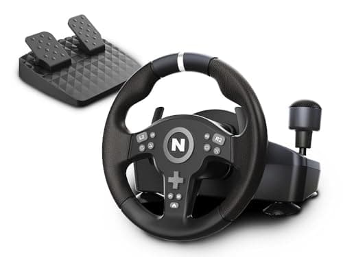 NITHO Drive Pro V200 Volant de Course avec Pédales et Levier de Vitesse, Volant 270° pour PC, PS4, Xbox One, Xbox Series X/S, Racing Wheel avec Vibration Compatible avec Simulateur de Conduite Gaming