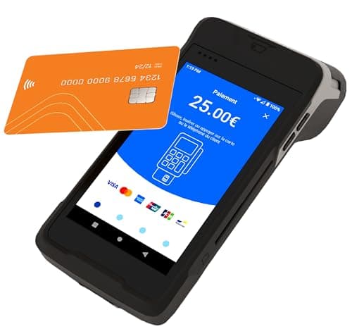 myPOS Carbon Terminal de paiement portable avec imprimante │ Résistant aux chocs et à l'eau │ Règlement instantané │ Pas de contrat mensuel │ Accepte tous les modes de paiement │ Connectivité 4G