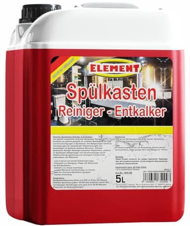 Détartrant pour réservoir de toilettes - 5 l - Nettoyant efficace pour enlever les dépôts dans le réservoir de chasse - Détartrant extra puissant