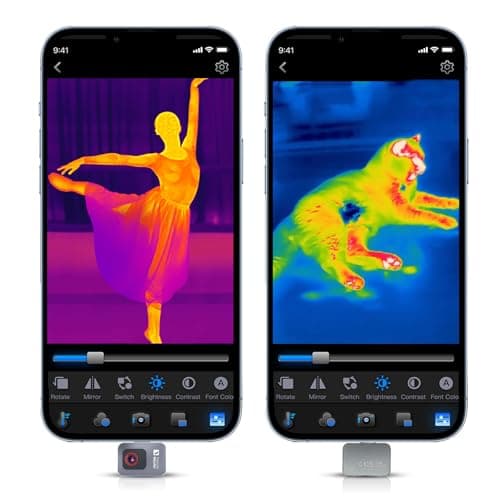Caméra thermique Android P2, 512x384 Super IR résolution caméra infrarouge analyse PC, -20 à 600℃ ±1.5℃ PCB précision Camera thermique avec étui de protection 15x Zoom 25 Hz