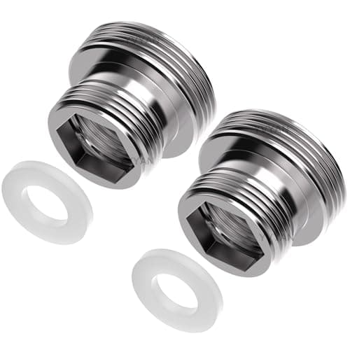 Yvyan Lot de 2 adaptateurs de robinet M18 vers M22 - Adaptateur fileté pour filetage extérieur M18 et M22 - Convient pour les robinets de cuisine, les économiseurs d'eau, les purificateurs d'eau, les