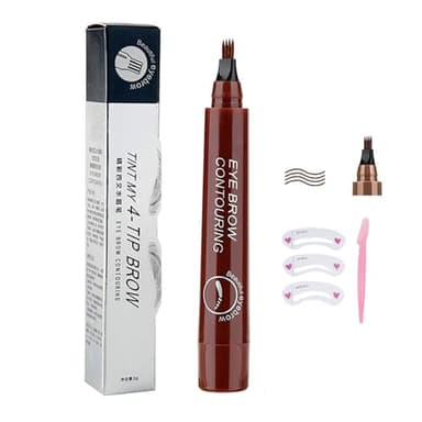 Stylo De Sourcil Microblading, 4 Points Impermeables De Sourcil 4 Maeup Naturel Professionnel Pointu Sourcils Extrite Dessin Au Crayon Pour Les Sourcils Liquides à Long Terme