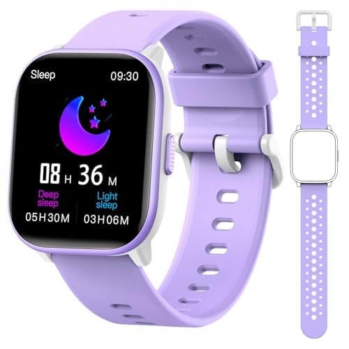Meoonley Montre connectée pour enfant,1.5" Montre Podometre,19+ Modes d'entrainement,fréquence Cardiaque,Suivi du Sommeil,Longue durée,Étanche,Cadeau pour les filles et les garçons 6-15,tracker enfant