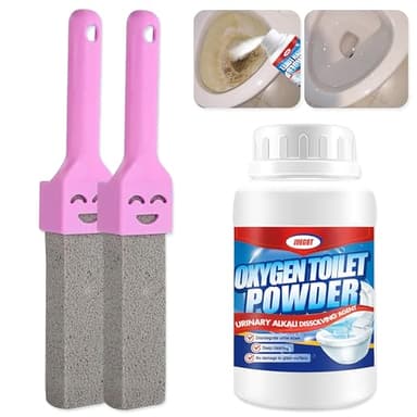 Pierre ponce pour le nettoyage de cuvette de toilettes, bâton à récurer pour enlever les anneaux d'eau dure, l'accumulation de calcium et la rouille,