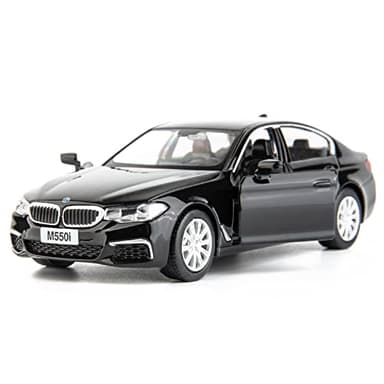 RMZ City BMW M550i Modèle de voiture 1:36 en alliage moulé sous pression Véhicules à tirer vers l'arrière pour tout-petits enfants garçons filles cadeau noir
