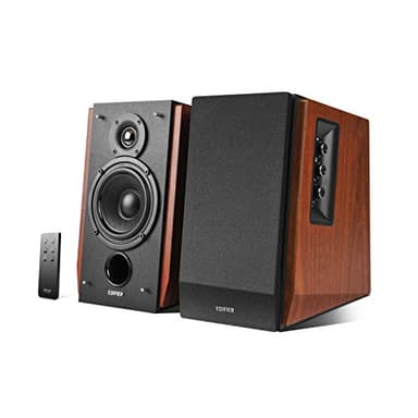 Edifier R1700BT Enceintes de Bibliothèque Bluetooth Actives Paire d’étagères - Moniteurs de studio actif à champ proche - d’haut parleurs alimentées 2.0 avec coffrage en bois - 66 watts RMS